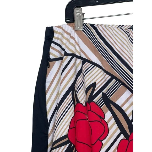 Tail Golf Skort Skirt Womens Size XL Stripe Blossom Floral Stretch Pockets - Picture 2 of 10